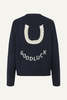 Stine Goya Lucky Horse Crewneck Cardigan - Navy - Thumbnail 1