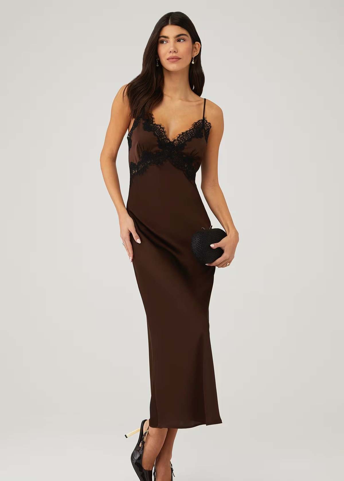 elodie Evy Satin Slip Dress - Image 3 of 6