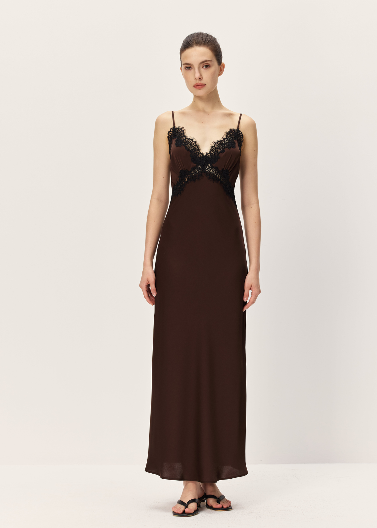 elodie Evy Satin Slip Dress - Image 5 of 6