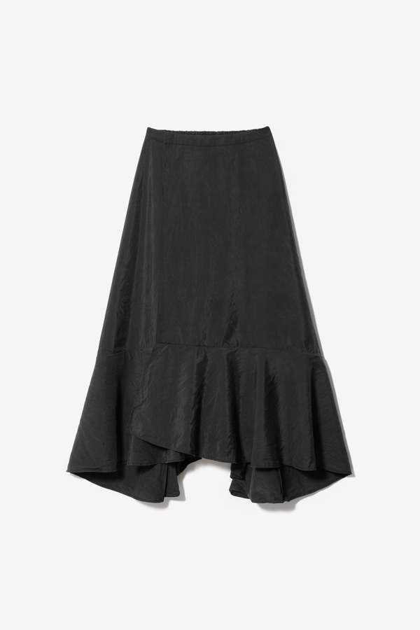 BEAUTIFUL PEOPLE Double-End Sand Wash Silk Flare Skirt