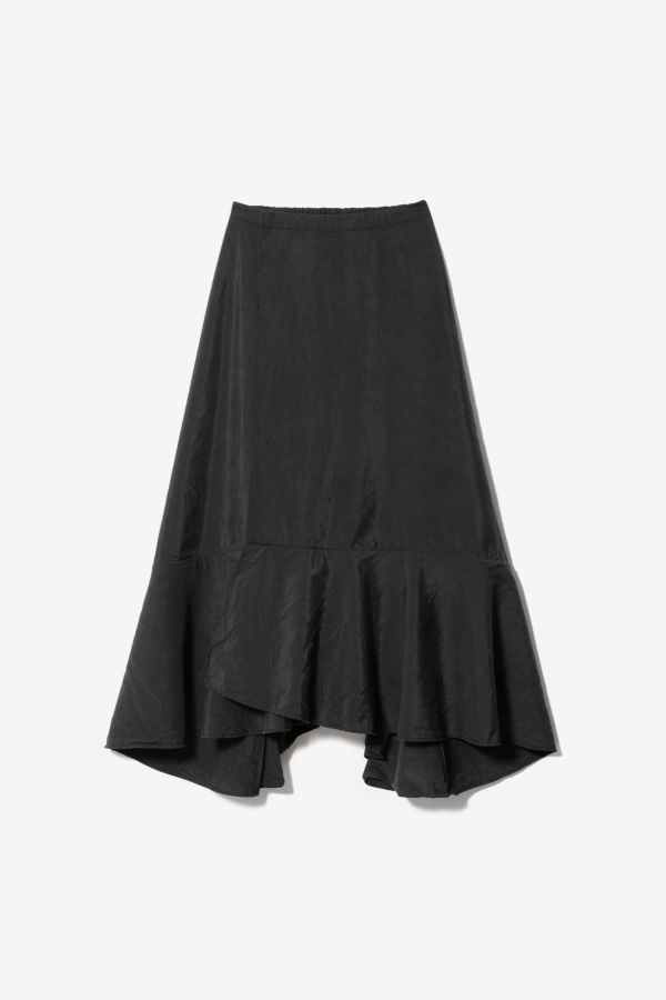 BEAUTIFUL PEOPLE Double-End Sand Wash Silk Flare Skirt