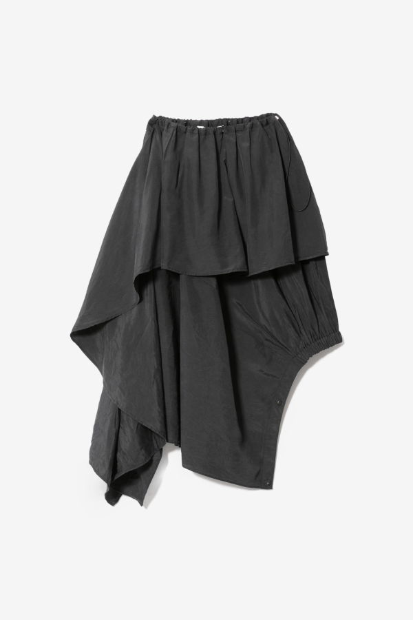 BEAUTIFUL PEOPLE Double-End Sand Wash Silk Flare Skirt