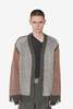 BEAUTIFUL PEOPLE Wooled Mohair Knitted Reversible Cardigan - Olive - Thumbnail 4