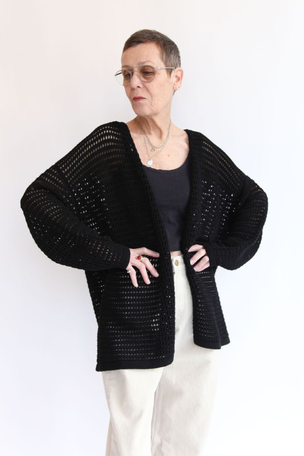 Lauren Manoogian Net Cardigan - Black