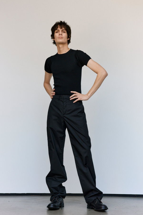 Rier Silk Fine Rib T-Shirt