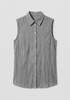 Colmillo de Morsa Sleeveless Shirt Gray Textured Viscose Top - Thumbnail 1