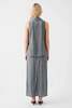 Colmillo de Morsa Sleeveless Shirt Gray Textured Viscose Top - Thumbnail 4