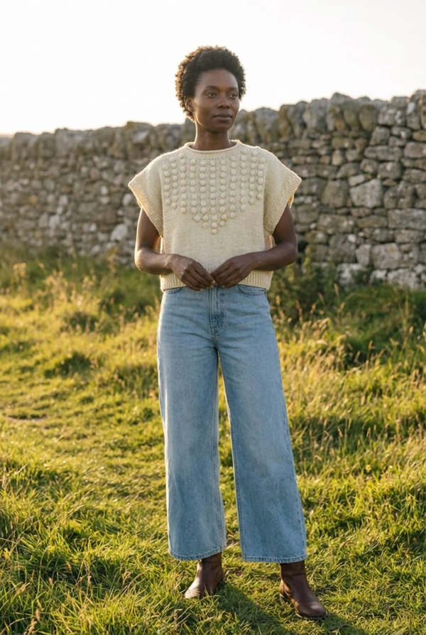 World of Crow Knotted Sweater - Cream World of Crow Knotted Sweater - Cream