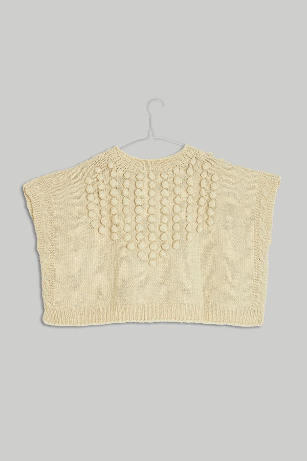 World of Crow Knotted Sweater - Cream