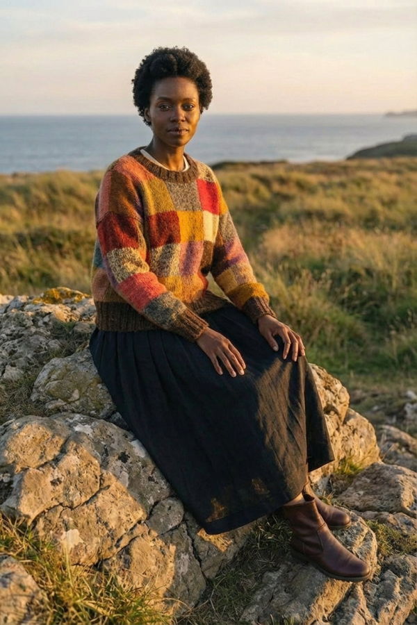 World of Crow The Heritage Patchwork Sweater