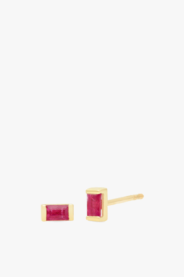 Eriness Ruby Baguette Studs
