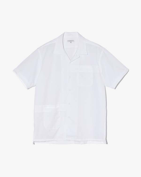 Engineered Garments Camp Shirt White Polyester Mesh Shirt Engineered Garments Camp Shirt White Polyester Mesh Shirt