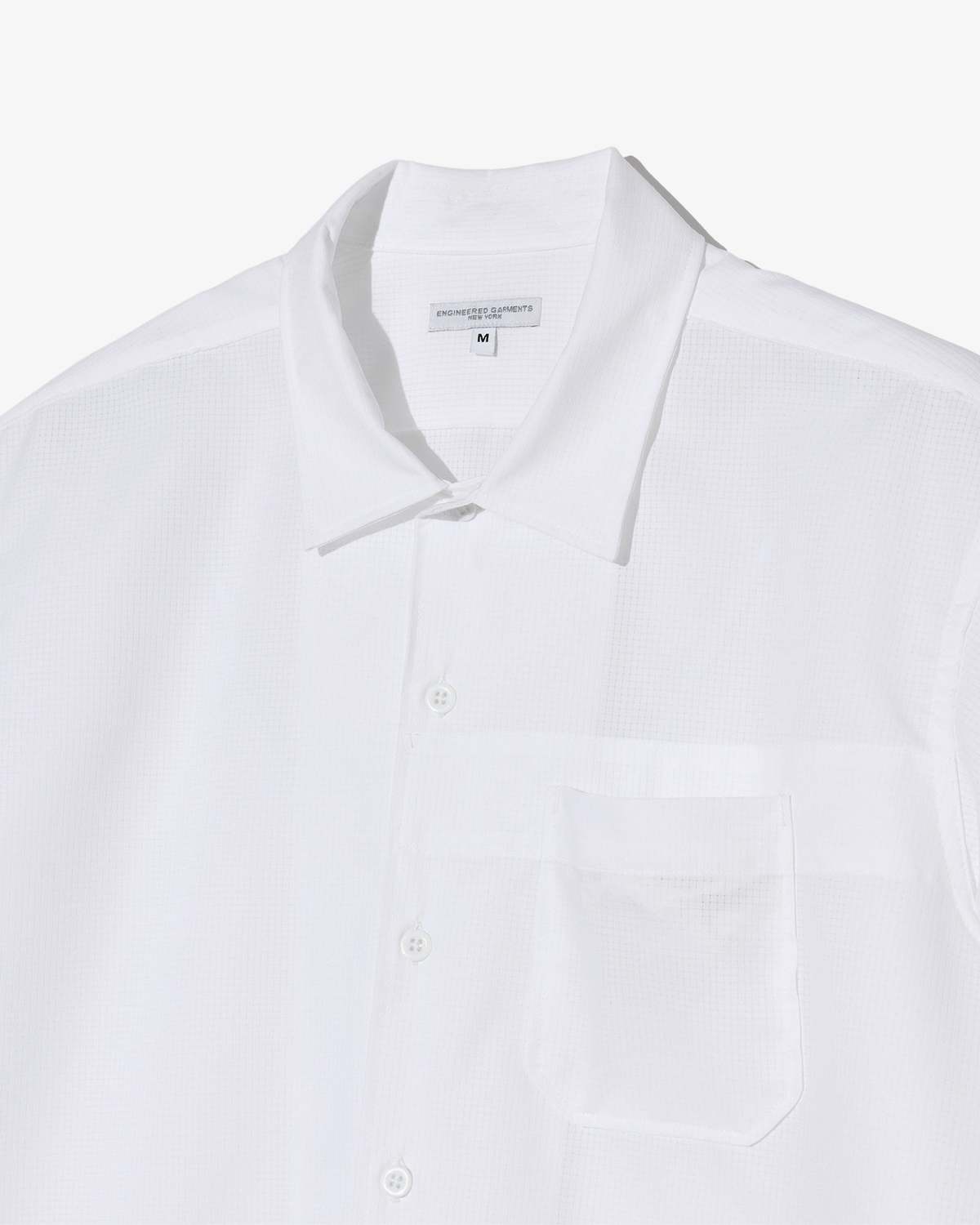 Engineered Garments Camp Shirt White Polyester Mesh Shirt - Image 3 of 4