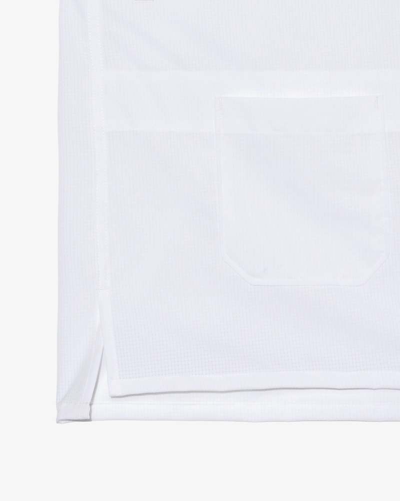 Engineered Garments Camp Shirt White Polyester Mesh Shirt