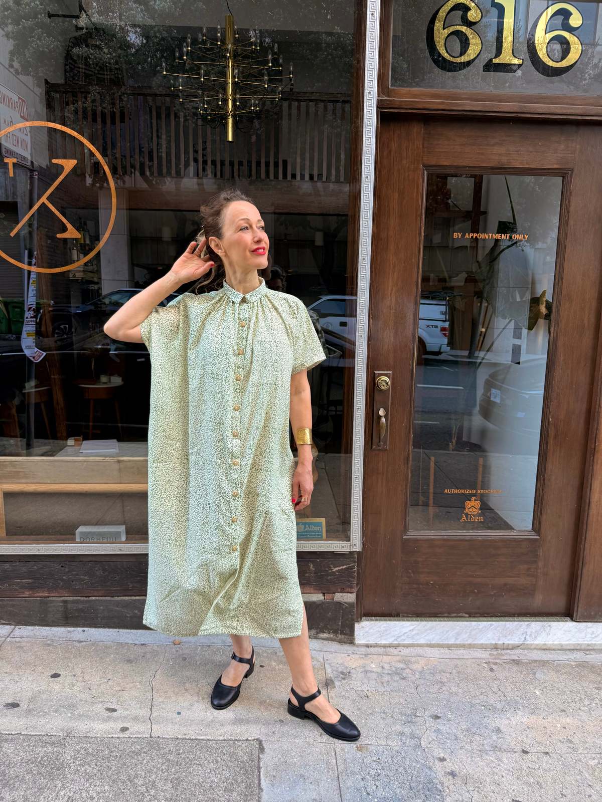 Happy French Gang Elise Green Vibe Dress - Image 1 of 10