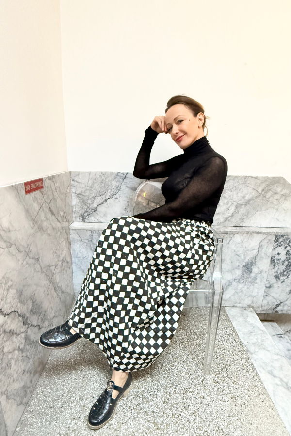 Happy French Gang Tilda Skirt Black Losange