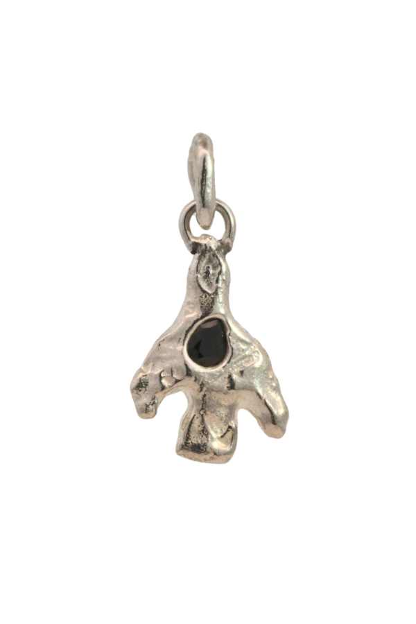 Siri Hansdotter Bird Pendant No.012631 - Sterling Silver + Sapphire