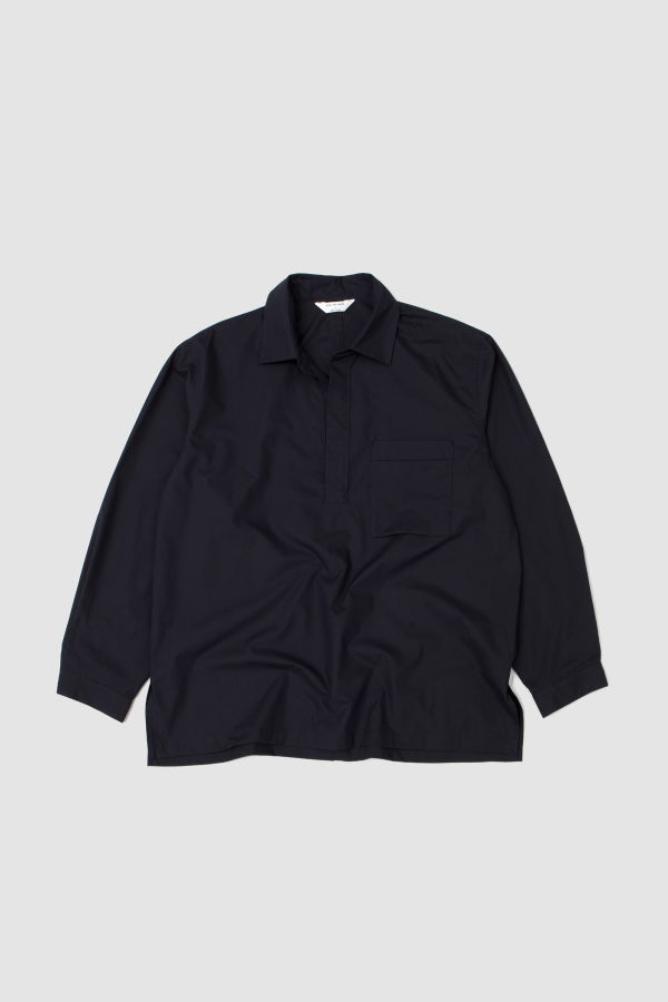Still By Hand Buttonless Over Shirt - Charcoal