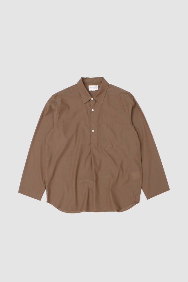 Still By Hand Cupro Mixed Pullover Shirt