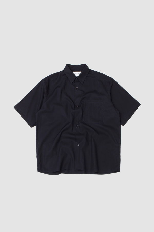 Still By Hand Half Sleeve Cotton Shirt - Navy