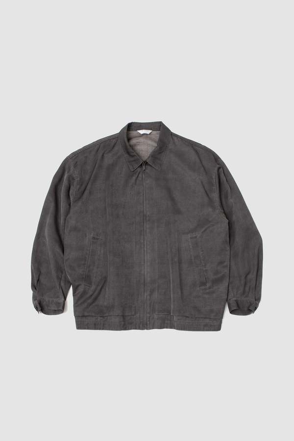 Still By Hand Pigment Print Zip Up Blouson - Dusty Grey