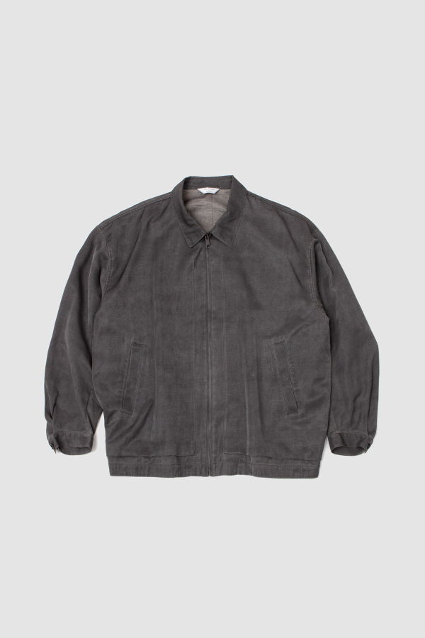 Still By Hand Pigment Print Zip Up Blouson - Dusty Grey