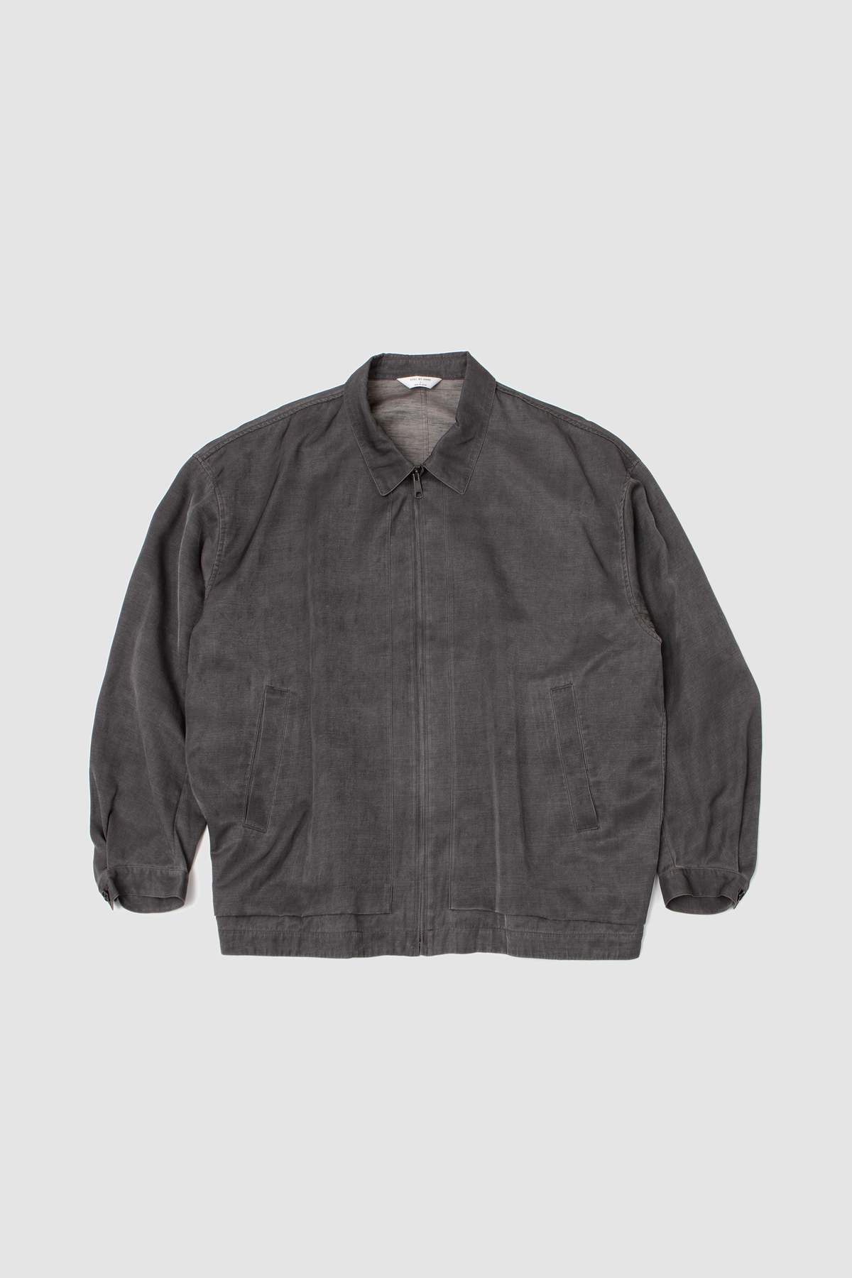 Still By Hand Pigment Print Zip Up Blouson - Dusty Grey - Image 2 of 5