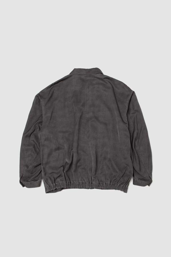 Still By Hand Pigment Print Zip Up Blouson - Dusty Grey