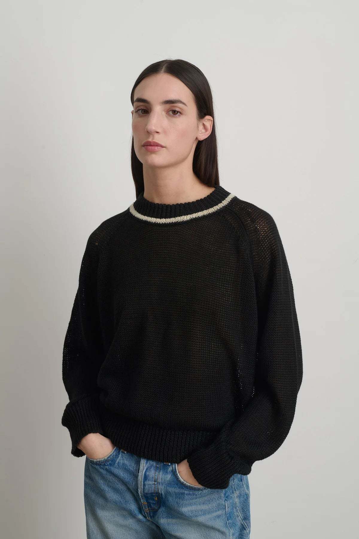 B Sides Lind Ringer Crewneck Sweater - Image 1 of 2