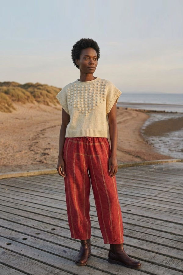 World of Crow The Garnet Stripe Pants
