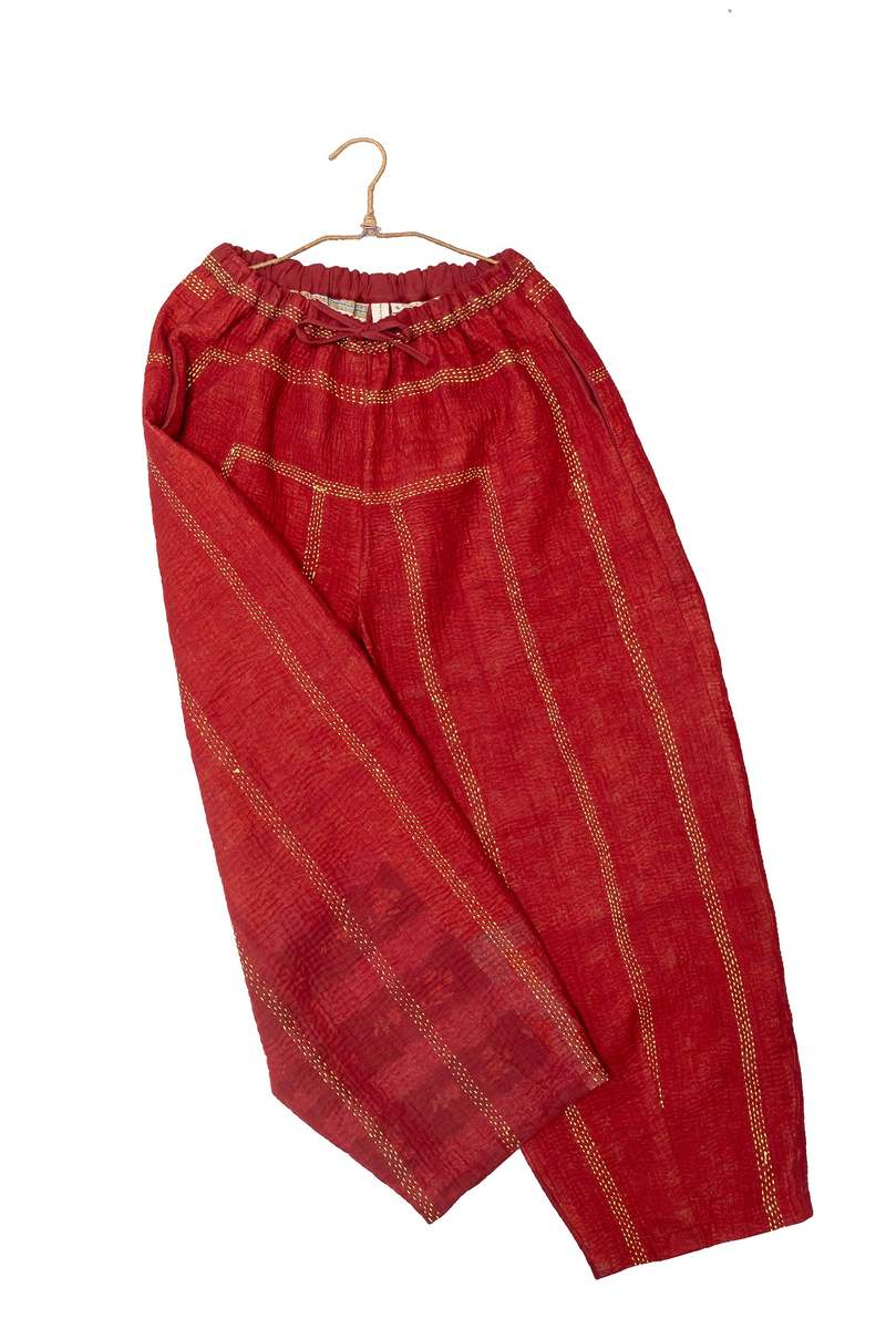 World of Crow The Garnet Stripe Pants