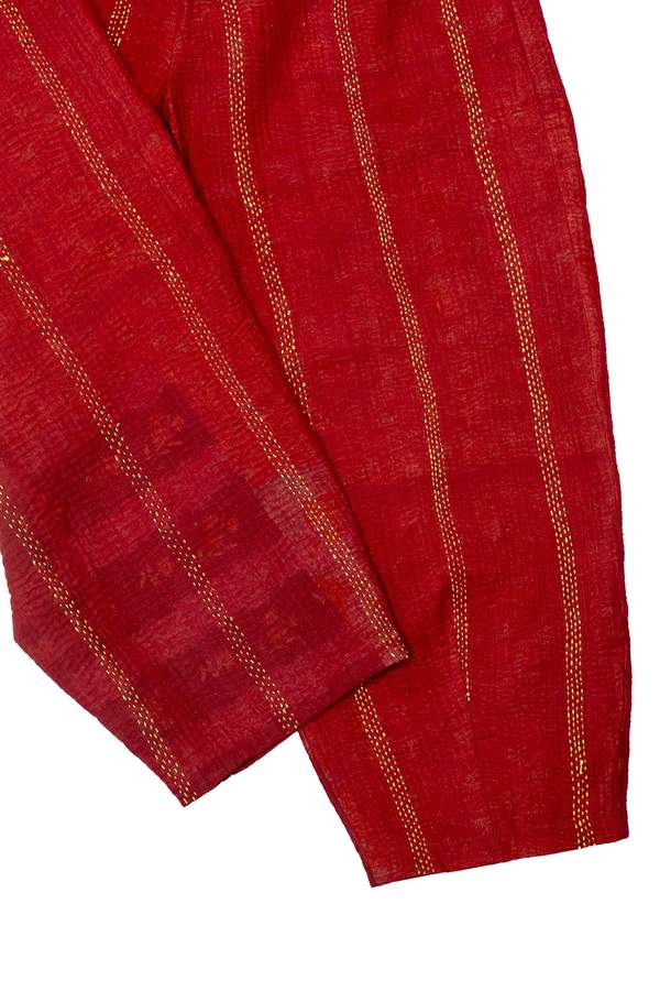 World of Crow The Garnet Stripe Pants