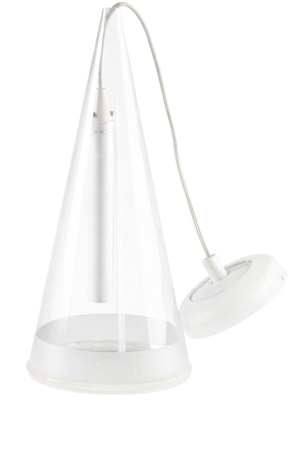 Achille Castiglioni × Flos (Italy) Fucsia 1 Suspension, Conical Borosilicate Glass Pendant with Sandblasted Diffusion Ring