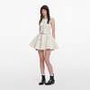Self-Portrait Broderie Denim Mini Dress - Cream - Thumbnail 3