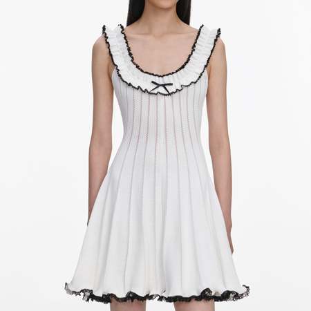 knee length dresses for ladies Black Boucle Sleeveless Midi Dress