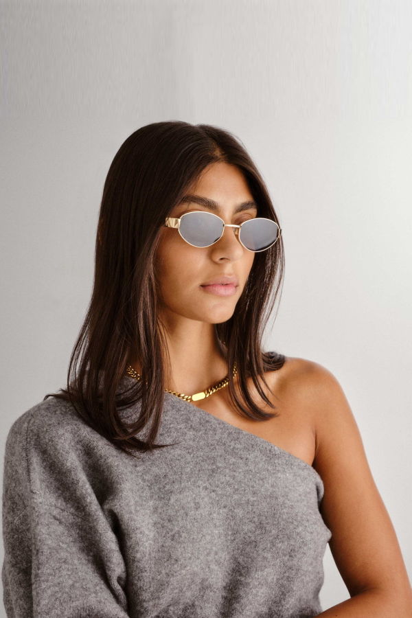 Luv Lou The Boston Sunglasses - Shiny Gold
