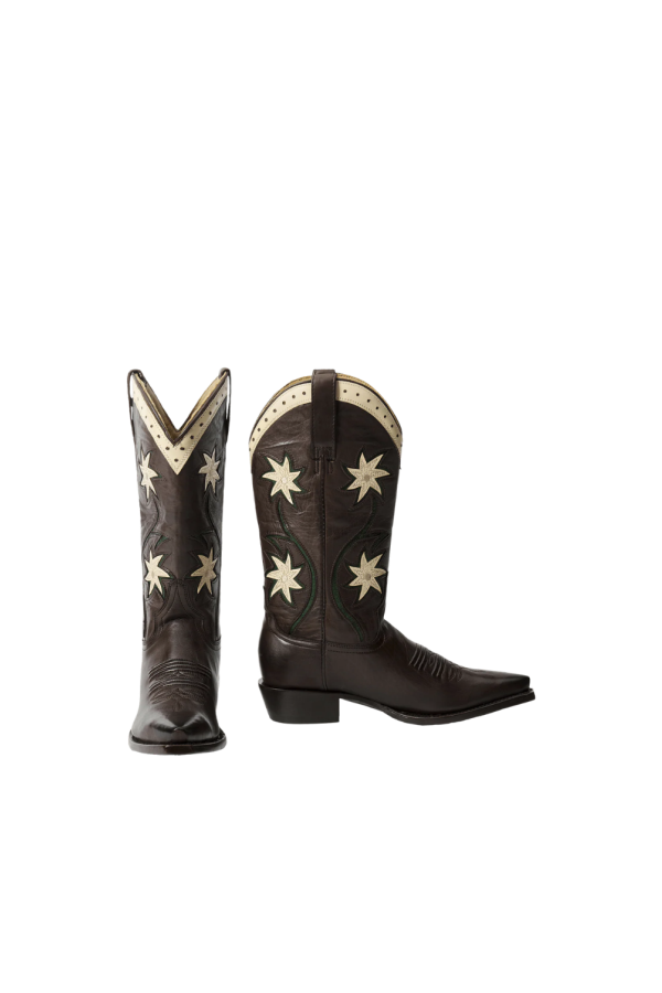 The Great. The Cowboy Boot - Brown Floral