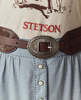 The Great. The Tooled Waist Belt - Brown/Silver - Thumbnail 2