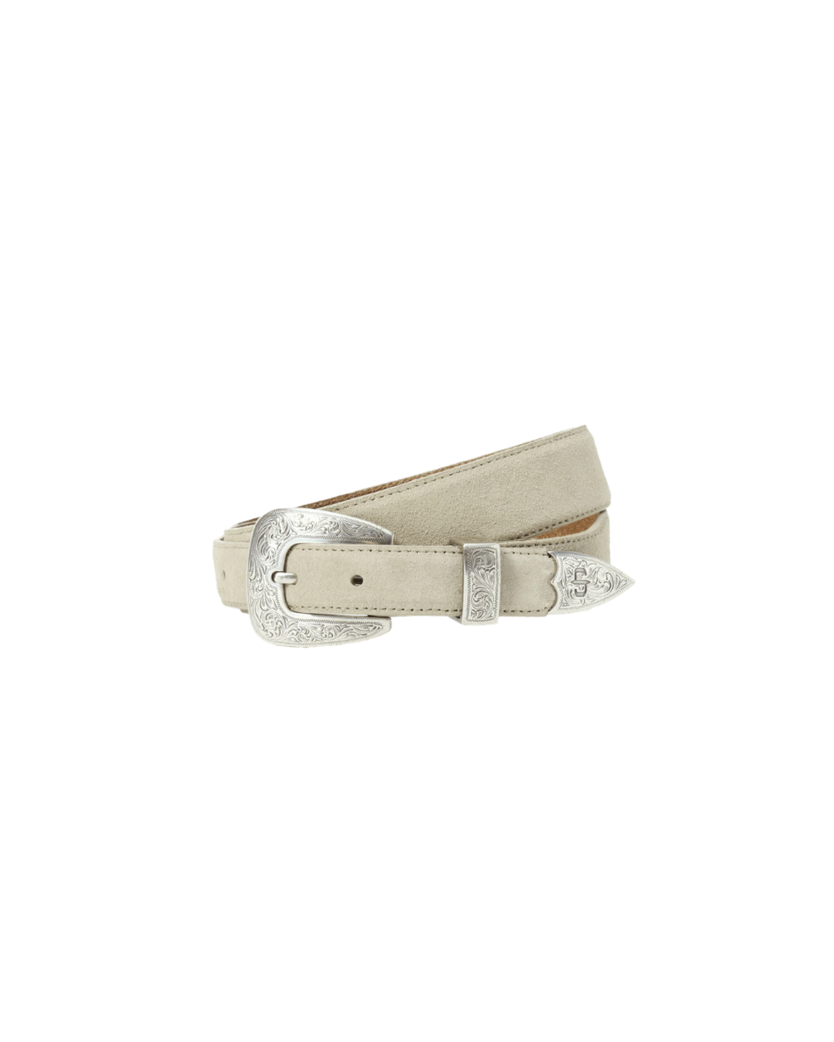 The Great. Western Narrow Belt - Cream/Silver - Image 1 of 5