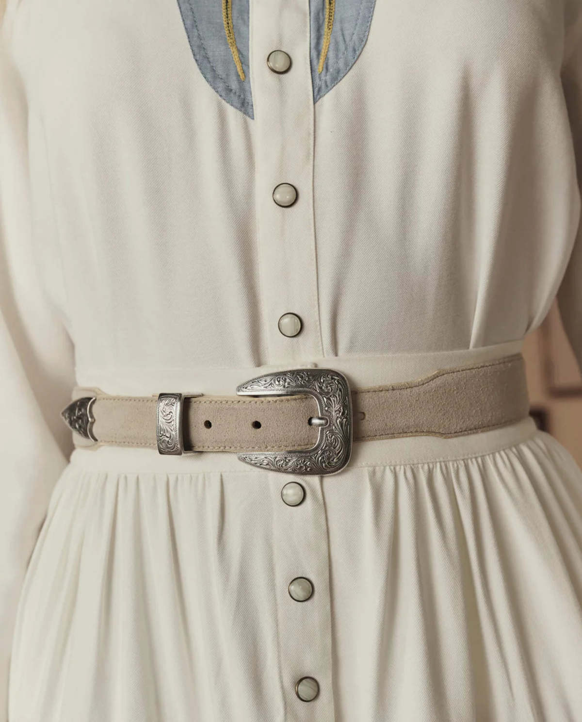 The Great. Western Narrow Belt - Cream/Silver - Image 2 of 5