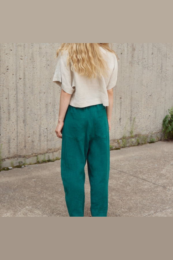 Eve Gravel Jacky Arc Pants - NAVY, or EMERALD, or NATURAL