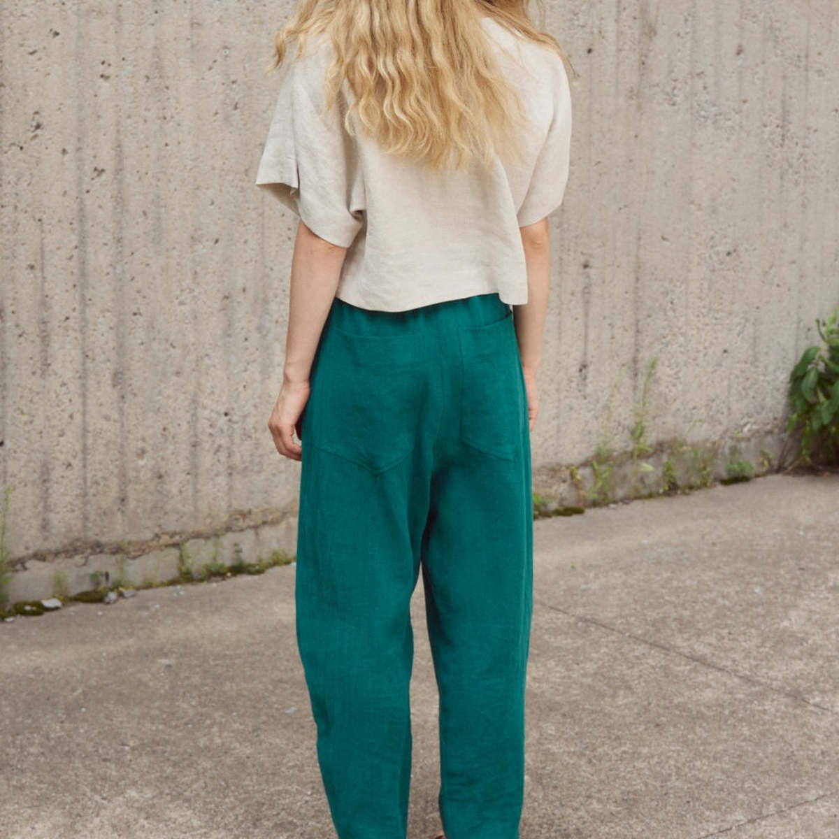 Eve Gravel Jacky Arc Pants - NAVY, or EMERALD, or NATURAL - Image 2 of 3