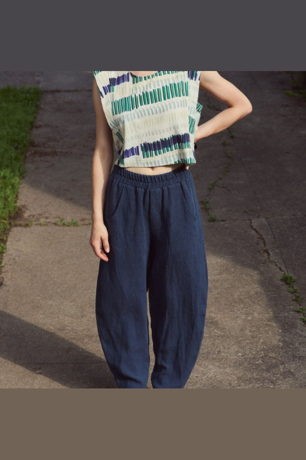 Eve Gravel Jacky Arc Pants - NAVY, or EMERALD, or NATURAL