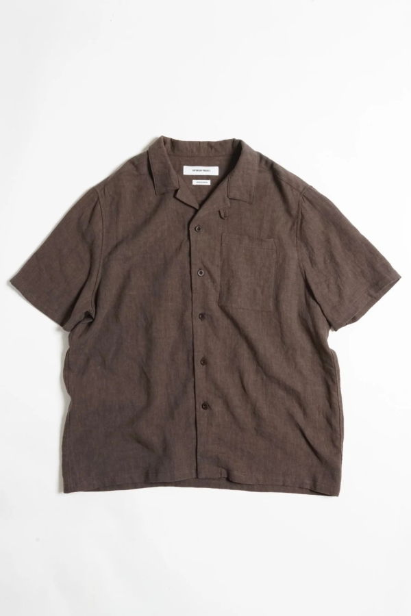 Saturday Project French Linen Chore Shirt - Chestnut