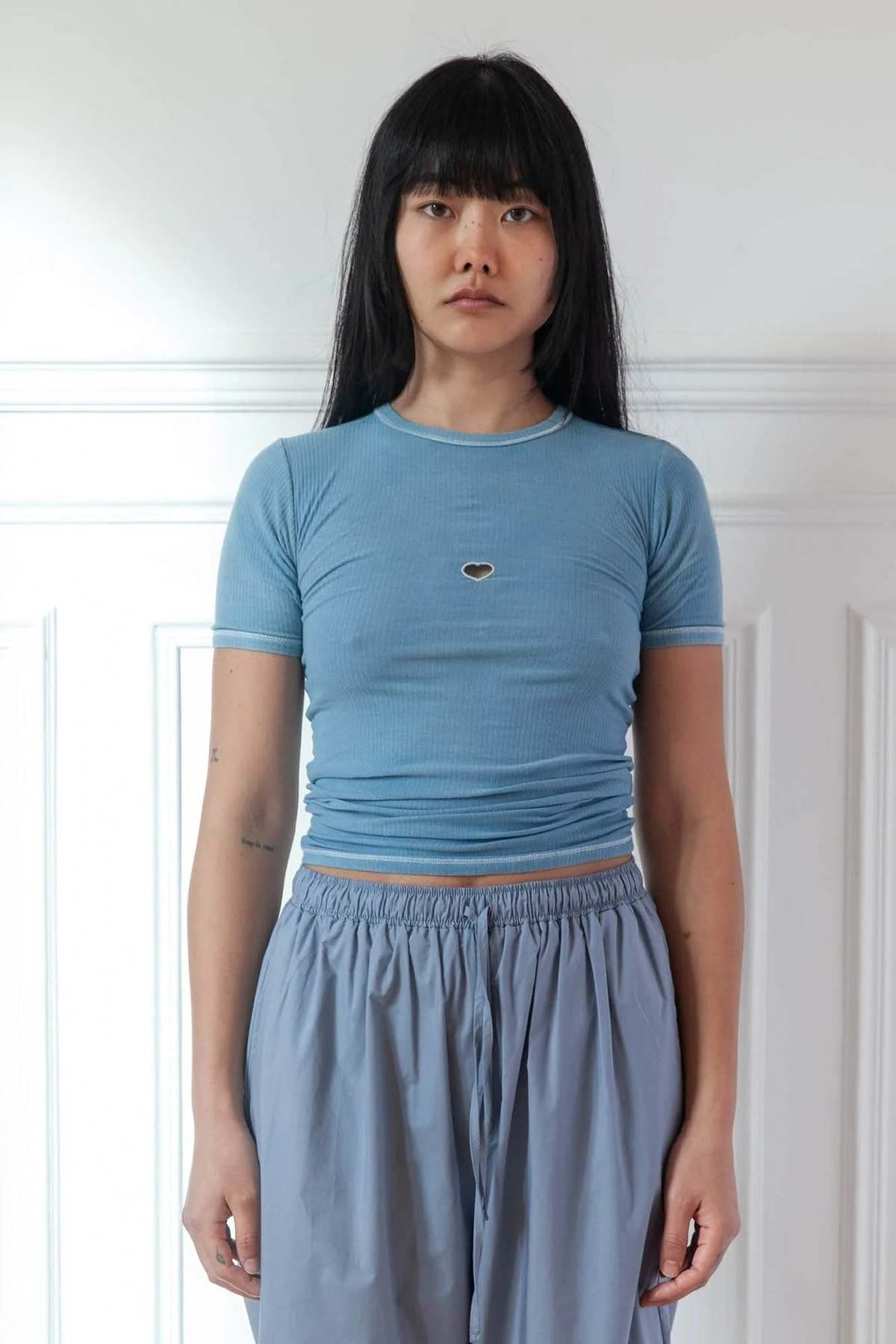 Baserange Heart Short Sleeve Top - Image 1 of 5