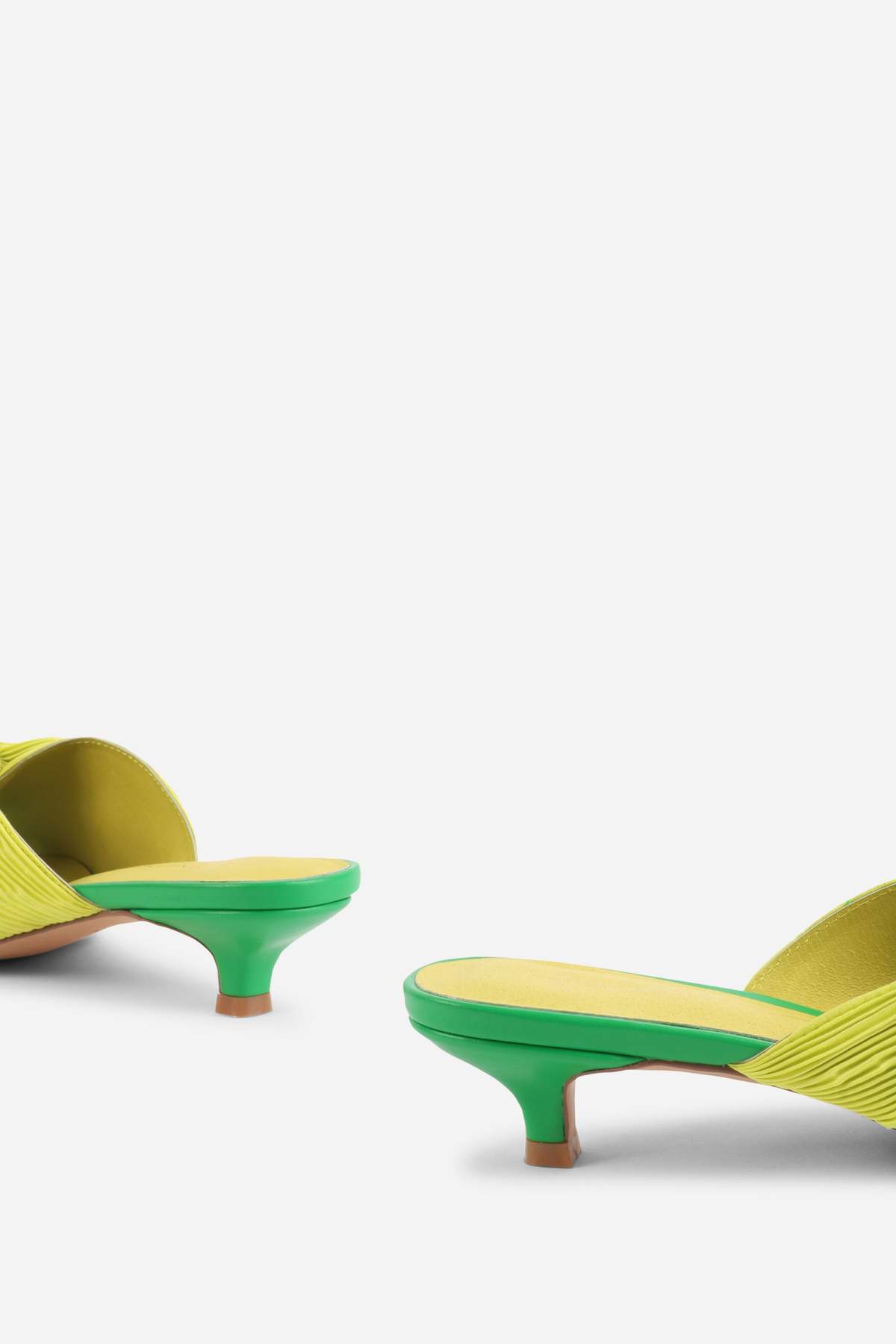 "INTENTIONALLY __________." CURFEW KITTEN HEEL - Black/Flamingo/Grass - Image 5 of 38