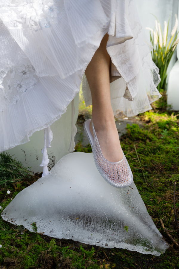 "INTENTIONALLY __________." Nessa Jelly Slingback Ballet Flat