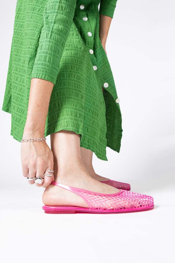"INTENTIONALLY __________." Nessa Jelly Slingback Ballet Flat