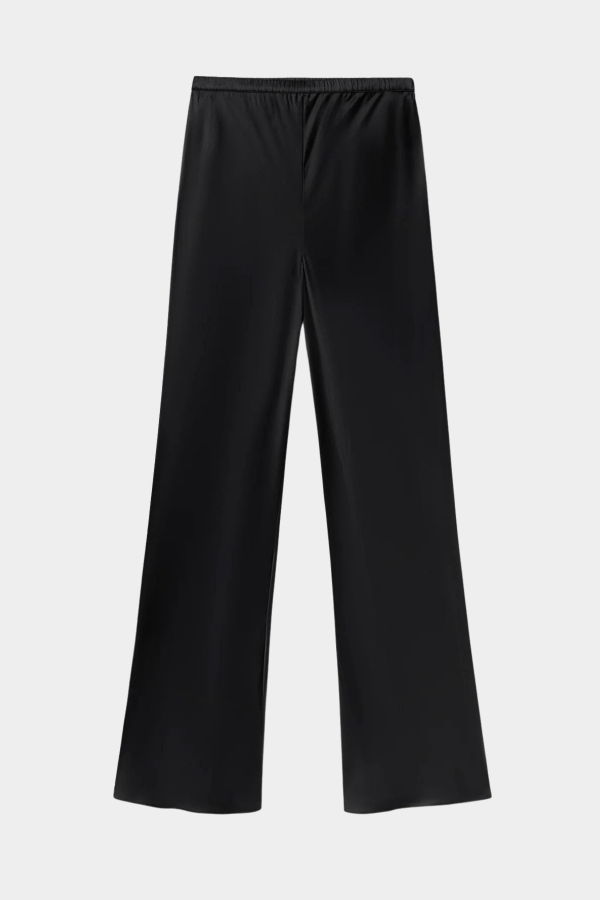 Silk Laundry Bias Cut Pants - Black