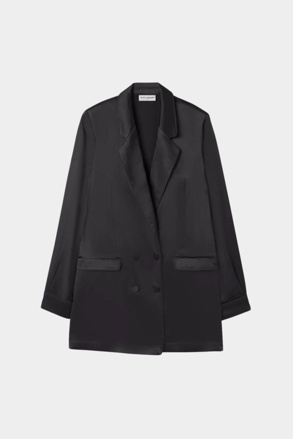Silk Laundry Relaxed Blazer - Black